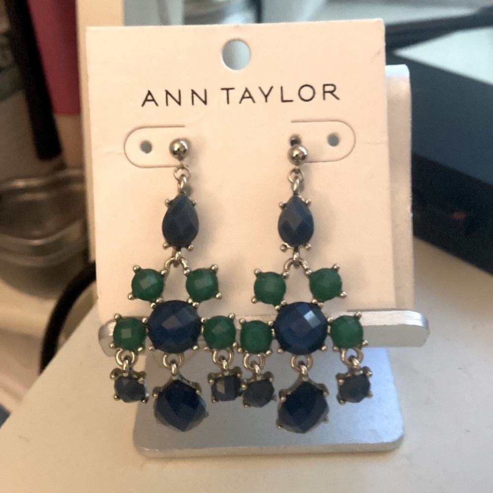 Ann Taylor Beaded Chandelier Earrings
